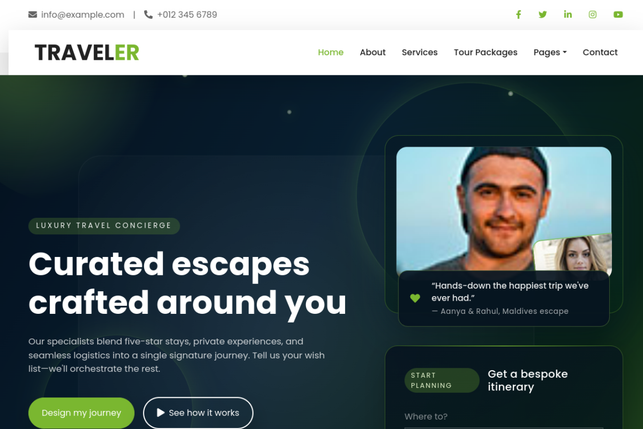 Traveller Navy — Adventure Travel Hub, a project by 8orbits