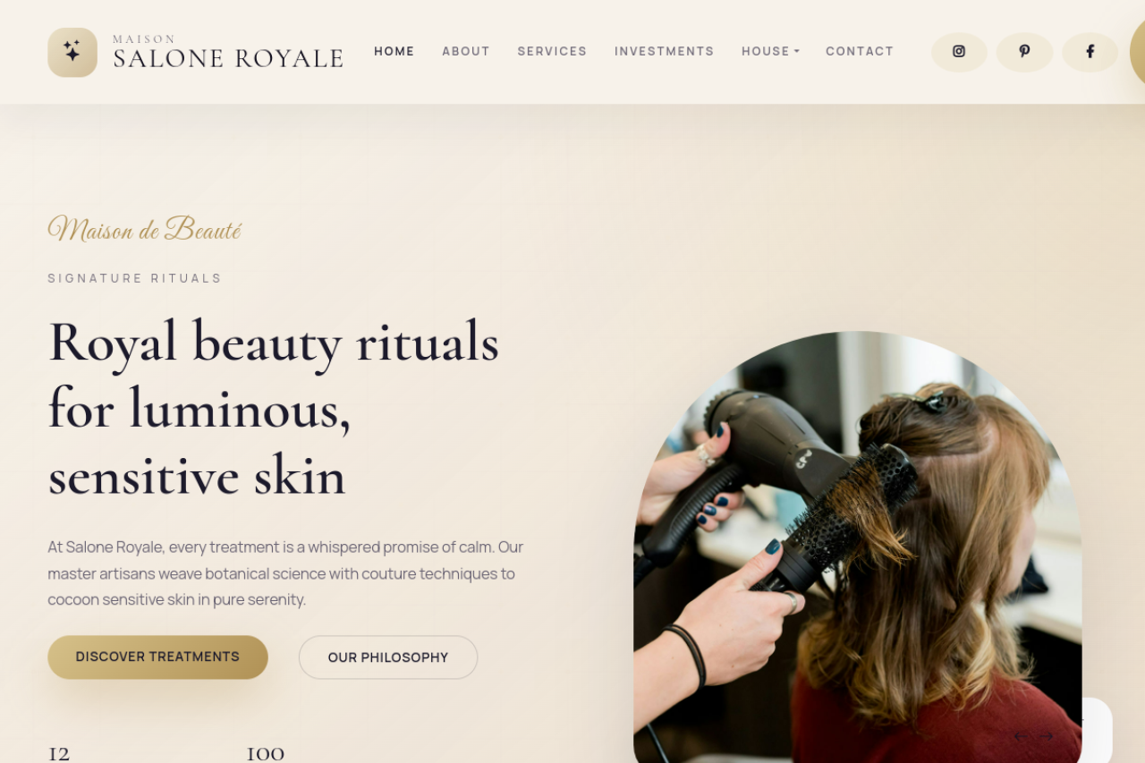 Salonne — Beauty & Wellness, a project by 8orbits