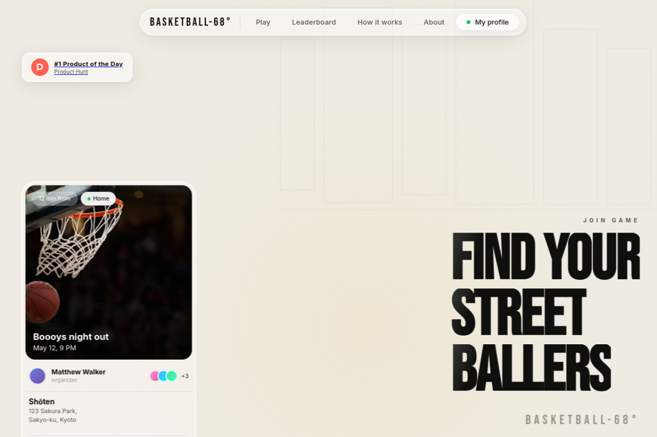 Basketball-68° — Street Ballers Network, a project by 8orbits
