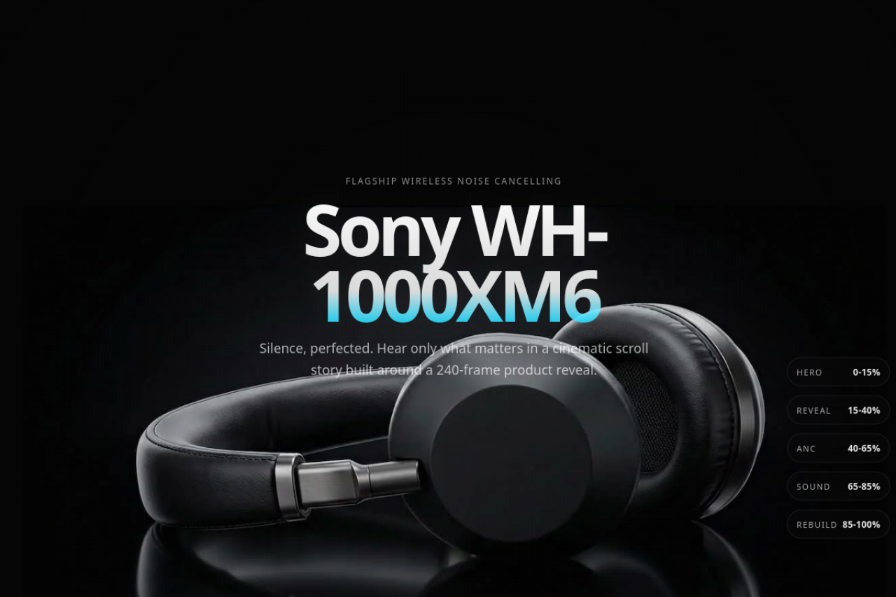 Sony WH-1000XM6 — Product Reveal Experience, a project by 8orbits