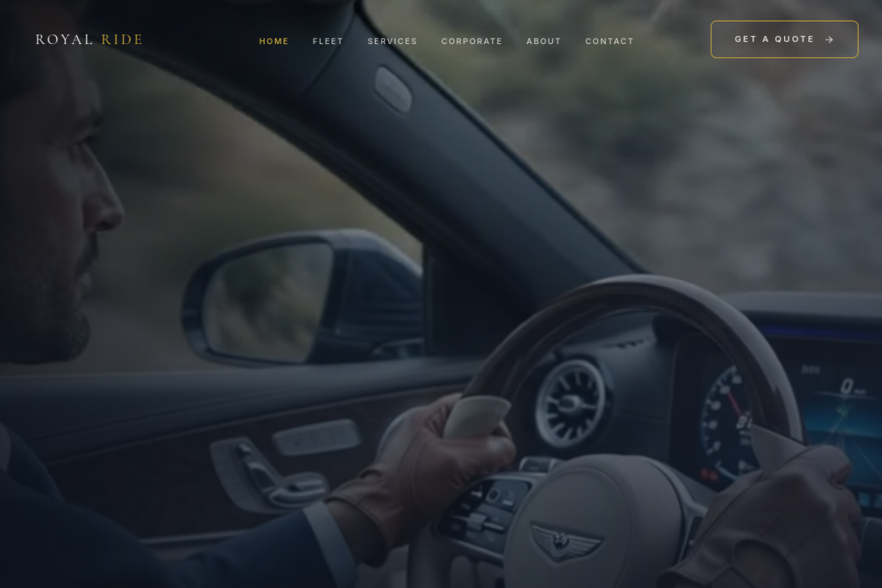 Royal Ride — Premium Mobility Service, a project by 8orbits