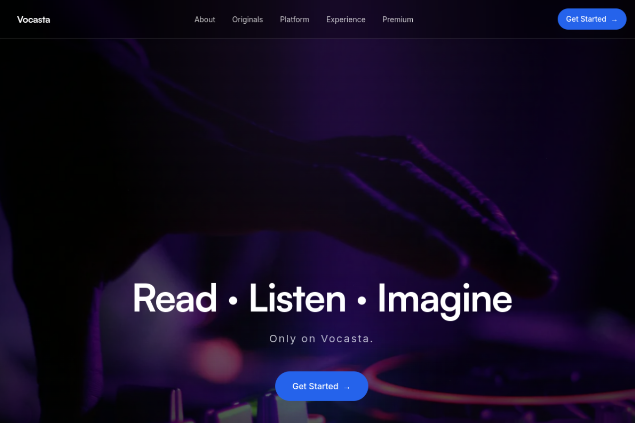 Vocasta — Audio & Stories Platform, a project by 8orbits